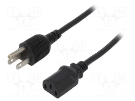LogiLink Cable de alimentación USA YP-12 / YC-14, negro, 1,80 m