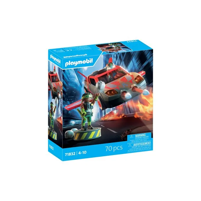 PLAYMOBIL Héroe con Vehículo Multifunción 71832