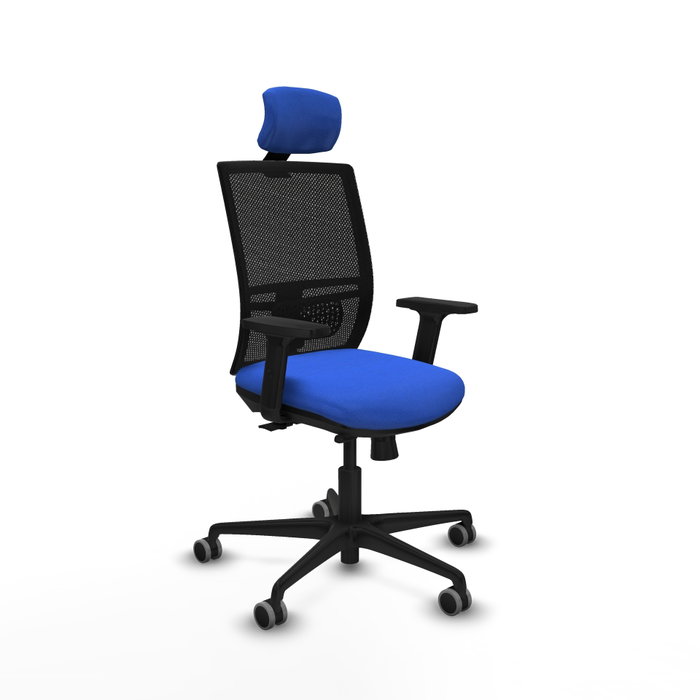 PIQUERAS Y CRESPO Silla de oficina Yunquera con mecanismo Sincro/Traslack Azul y Negro PIQUERAS Y CRESPO Silla de oficina Yunquera con mecanismo Sincro/Traslack Azul y Negro