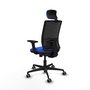 PIQUERAS Y CRESPO Silla de oficina Yunquera con mecanismo Sincro/Traslack Azul y Negro