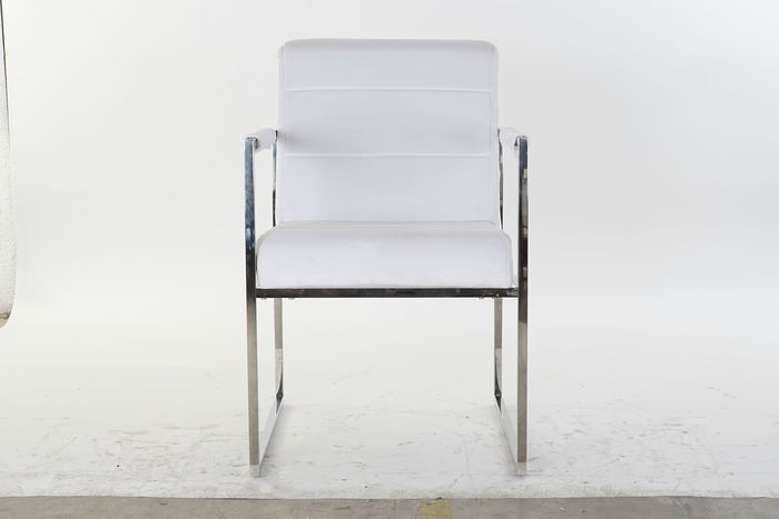 DKD Home Decor Butaca Moderno Blanco Acero Poliester 57 x 92 x 75 cm