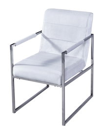 DKD Home Decor Butaca Moderno Blanco Acero Poliester 57 x 92 x 75 cm