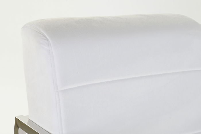 DKD Home Decor Butaca Moderno Blanco Acero Poliester 57 x 92 x 75 cm