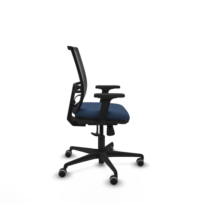 PIQUERAS Y CRESPO Silla de oficina Yunquera con mecanismo Sincro, Azul marino y Negro