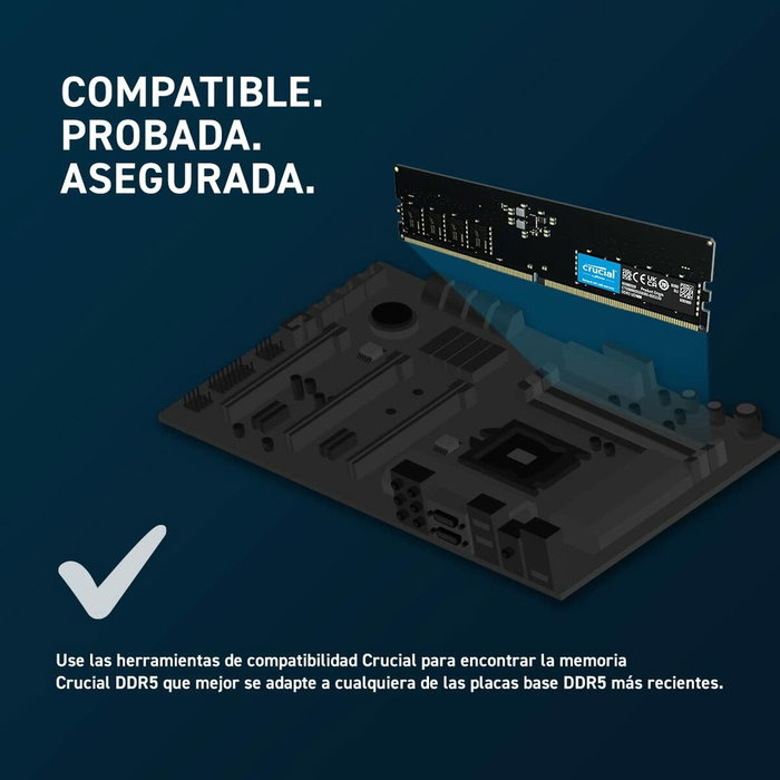 Crucial Kit de Memoria RAM DDR5 32 GB (2 x 16 GB) 4800 MHz CL40 CT2K16G48C40U5 Crucial Kit de Memoria RAM DDR5 32 GB (2 x 16 GB) 4800 MHz CL40 CT2K16G48C40U5