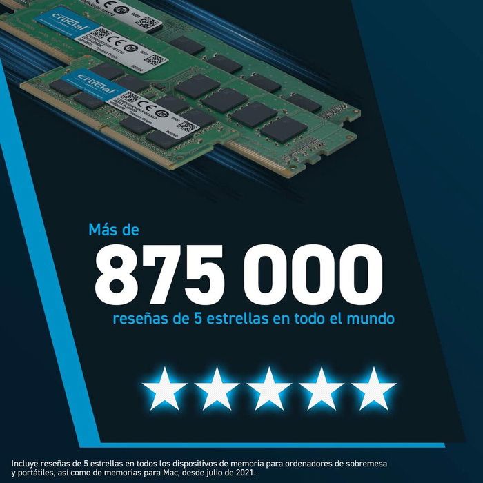 Crucial Kit de Memoria RAM DDR5 32 GB (2 x 16 GB) 4800 MHz CL40 CT2K16G48C40U5 Crucial Kit de Memoria RAM DDR5 32 GB (2 x 16 GB) 4800 MHz CL40 CT2K16G48C40U5