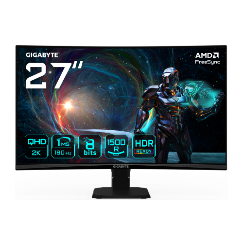 Gigabyte GS27QCA Monitor Curvo Gaming 27 pulg QHD 180Hz 1ms Gigabyte GS27QCA Monitor Curvo Gaming 27 pulg QHD 180Hz 1ms