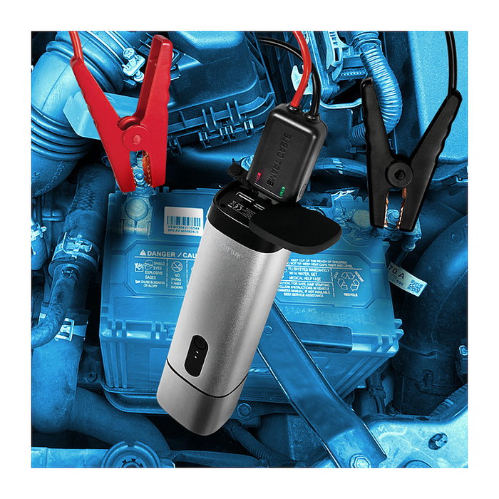 LogiLink Car Jump Starter y Power Bank móvil de 10.000 mAh con linterna