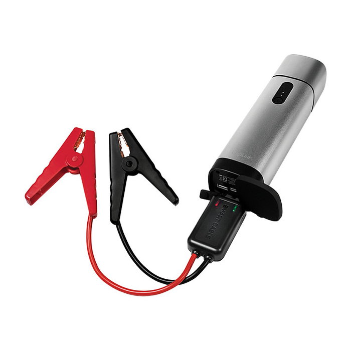 LogiLink Car Jump Starter y Power Bank móvil de 10.000 mAh con linterna