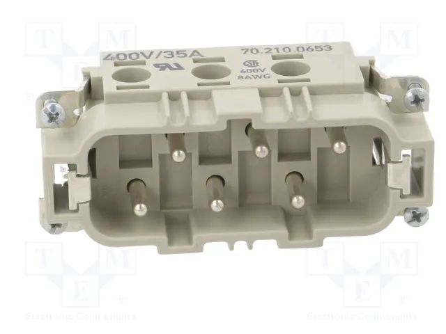 WIELAND Conector Industrial HDC Serie 70 de 6 Pines, 35A