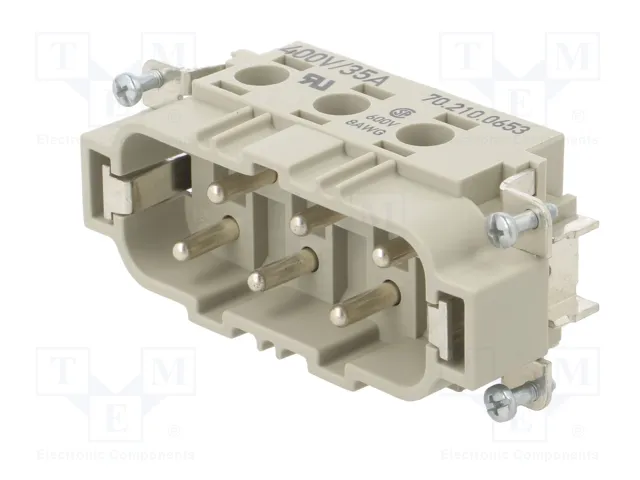 WIELAND Conector Industrial HDC Serie 70 de 6 Pines, 35A