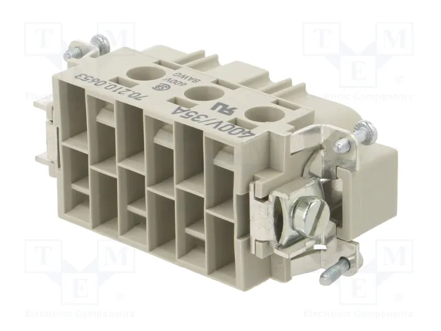 WIELAND Conector Industrial HDC Serie 70 de 6 Pines, 35A