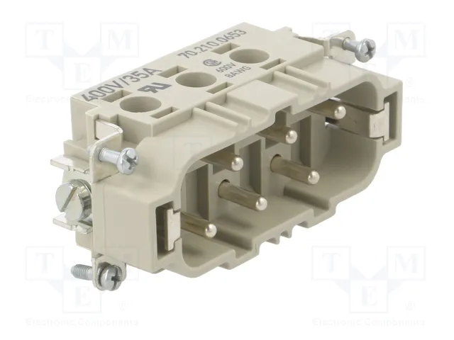 WIELAND Conector Industrial HDC Serie 70 de 6 Pines, 35A