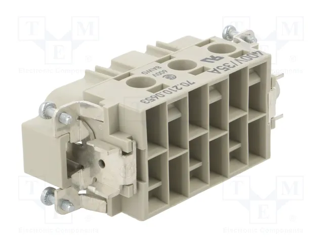 WIELAND Conector Industrial HDC Serie 70 de 6 Pines, 35A