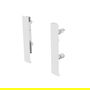 HERRAJES ALK Juego Fijación Frontal Qube H90 H120 H185 Acabado Blanco Altura H185