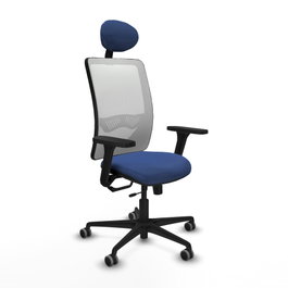 PIQUERAS Y CRESPO Silla de oficina Zulema Azul marino y Blanco