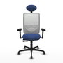 PIQUERAS Y CRESPO Silla de oficina Zulema Azul marino y Blanco