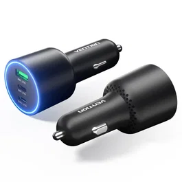 Vention Cargador de Coche FFQB0 100W con 2x USB-C y 1x USB-A