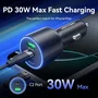 Vention Cargador de Coche FFQB0 100W con 2x USB-C y 1x USB-A, Negro