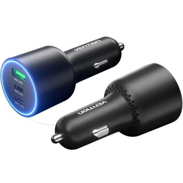 Vention Cargador de Coche FFQB0 100W con 2x USB-C y 1x USB-A Vention Cargador de Coche FFQB0 100W con 2x USB-C y 1x USB-A