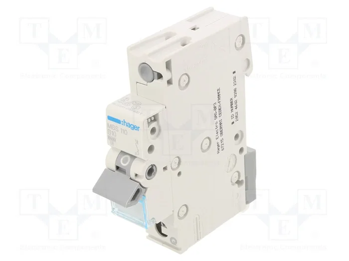Hager MBS110 interruptor magnetotérmico 1 polo 10A B-10A 6kA Quick Connect 1M Hager MBS110 interruptor magnetotérmico 1 polo 10A B-10A 6kA Quick Connect 1M