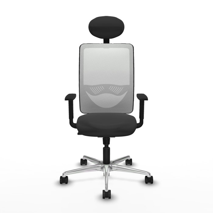PIQUERAS Y CRESPO Silla de oficina Zulema con mecanismo Sincro, Gris oscuro y Blanco PIQUERAS Y CRESPO Silla de oficina Zulema con mecanismo Sincro, Gris oscuro y Blanco
