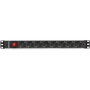 Salicru SPS 8F PDU SCH/SCH Regleta de 8 Tomas Schuko para Rack 1U