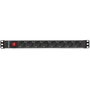 Salicru SPS 8F PDU SCH/SCH Regleta de 8 Tomas Schuko para Rack 1U