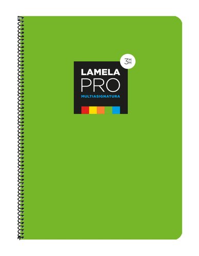 LAMELA Bloc tapa extra dura 100 hojas Cuadrovia 3 mm Verde Set de 5 LAMELA Bloc tapa extra dura 100 hojas Cuadrovia 3 mm Verde Set de 5