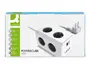 Q-connect Regleta de Enchufe Multiple 10 en 1 con Cable 1.4 m, 6 Tomas de Corriente + 3 Puertos USB + 1 Puerto USB-C, 140 x 76 x 87 mm, CE, ROHS, 250V/16A