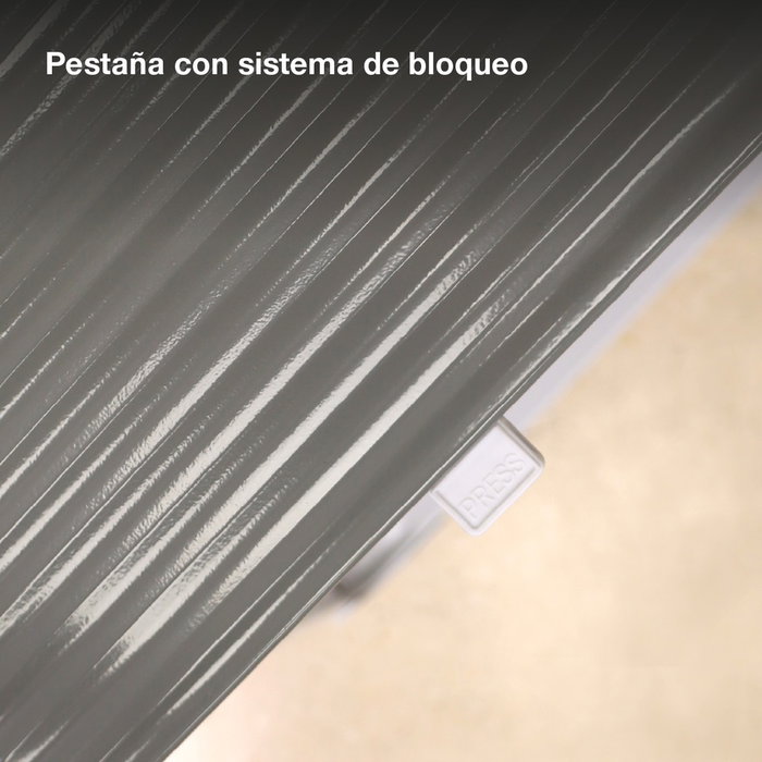 Hantums Taburete de acero de 3 peldaños, Gris