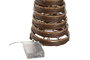 DKD Home Decor Cono Navidad 20 x 80 x 20 cm Set de 3 (2 Unidades) Ratán Natural LED