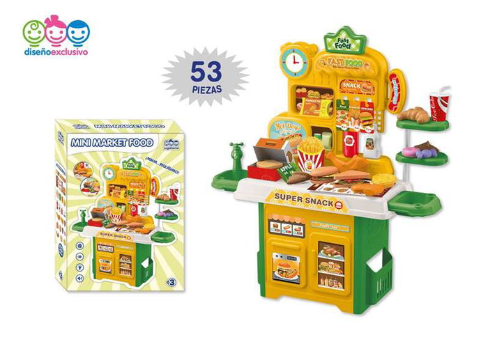 Jugatoys - jugahome Mini Market Food con accesorios 50x20x38cm