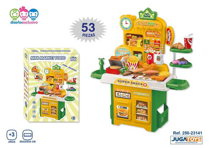 Jugatoys - jugahome Mini Market Food con accesorios 50x20x38cm