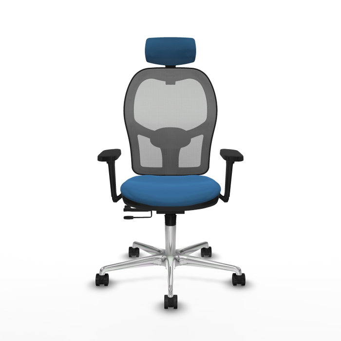 PIQUERAS Y CRESPO Silla de oficina Jorquera con mecanismo Sincro/Traslack Azul claro y Gris PIQUERAS Y CRESPO Silla de oficina Jorquera con mecanismo Sincro/Traslack Azul claro y Gris