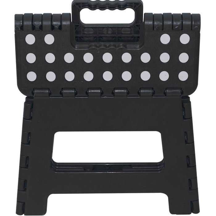 Marbueno Taburete Plegable de Plástico Negro 33x26x27 cm