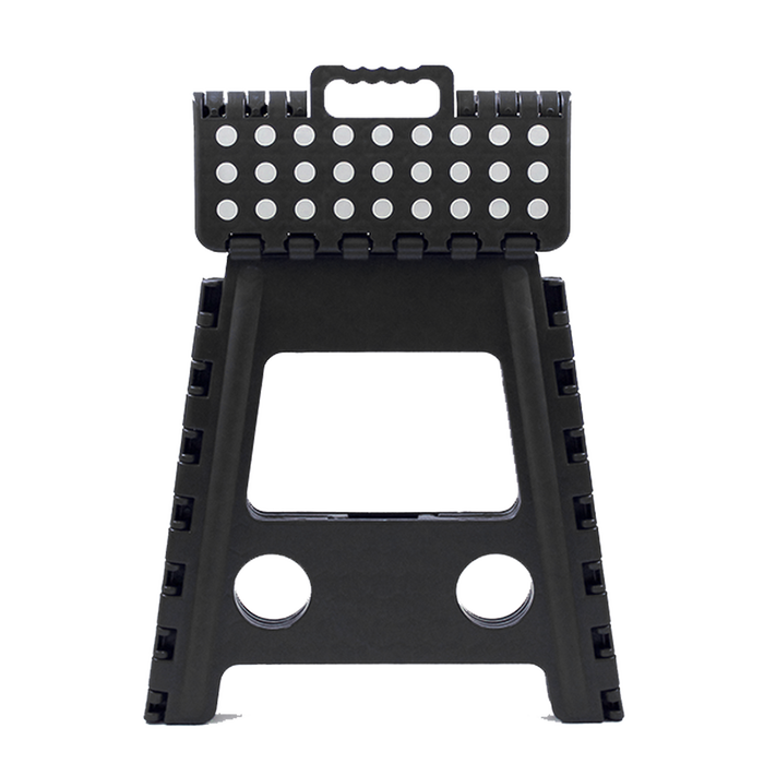 Marbueno Taburete Plegable de Plástico Negro 33x26x27 cm