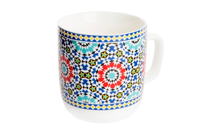 DKD Home Decor Mug Arabe Multicolor Porcelana 380ml (12 Unidades) 8.5 x 10 x 11.5 cm DKD Home Decor Mug Arabe Multicolor Porcelana 380ml (12 Unidades) 8.5 x 10 x 11.5 cm