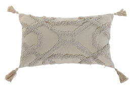 DKD Home Decor Cojín de Poliéster y Algodón Crudo 50x8x30 cm