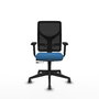 PIQUERAS Y CRESPO Silla de oficina Motilla Azul claro/Negro con mecanismo Sincro/Traslack
