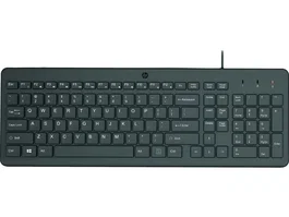 HP Teclado 150 con Cable USB Negro, Diseño Polaco, Teclas de Membrana