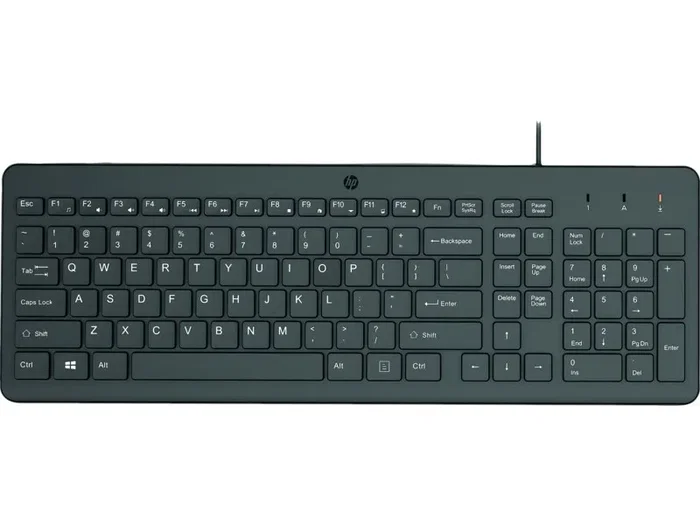 HP Teclado 150 con Cable USB Negro, Diseño Polaco, Teclas de Membrana HP Teclado 150 con Cable USB Negro, Diseño Polaco, Teclas de Membrana