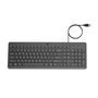HP Teclado Cableado 150 USB Plug-and-Play Negro Confortable, Ideal para Uso Diario