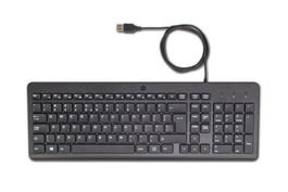 HP Teclado Cableado 150 USB Plug-and-Play Negro Confortable, Ideal para Uso Diario