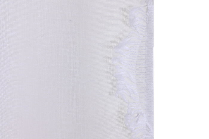 DKD Home Decor Cortina Boho Blanco 260 x 140 cm (2 Unidades) Poliester con 8 Anillas