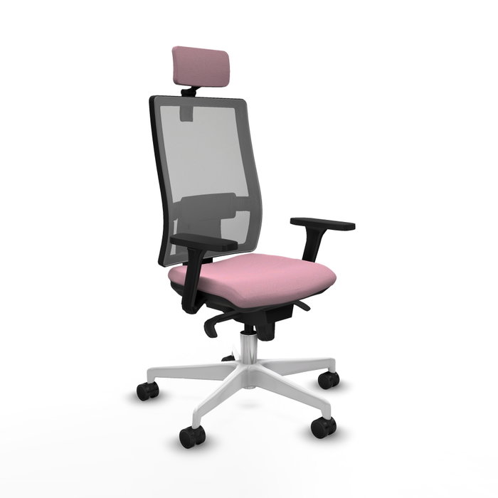 PIQUERAS Y CRESPO Silla de oficina Horna con Mecanismo Sincro Rosa y Gris PIQUERAS Y CRESPO Silla de oficina Horna con Mecanismo Sincro Rosa y Gris