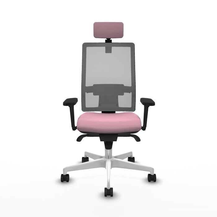 PIQUERAS Y CRESPO Silla de oficina Horna con Mecanismo Sincro Rosa y Gris PIQUERAS Y CRESPO Silla de oficina Horna con Mecanismo Sincro Rosa y Gris