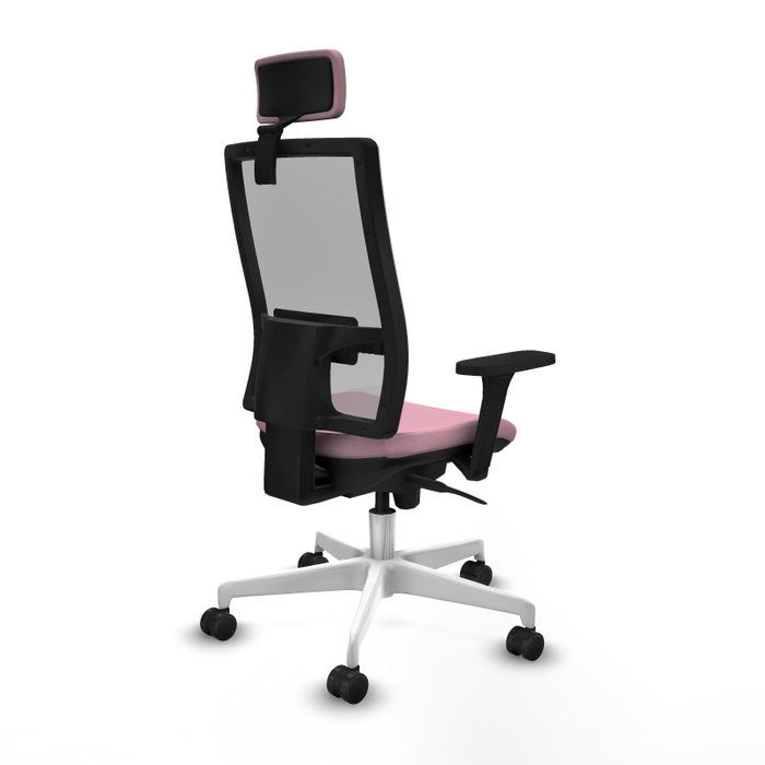 PIQUERAS Y CRESPO Silla de oficina Horna con Mecanismo Sincro Rosa y Gris PIQUERAS Y CRESPO Silla de oficina Horna con Mecanismo Sincro Rosa y Gris