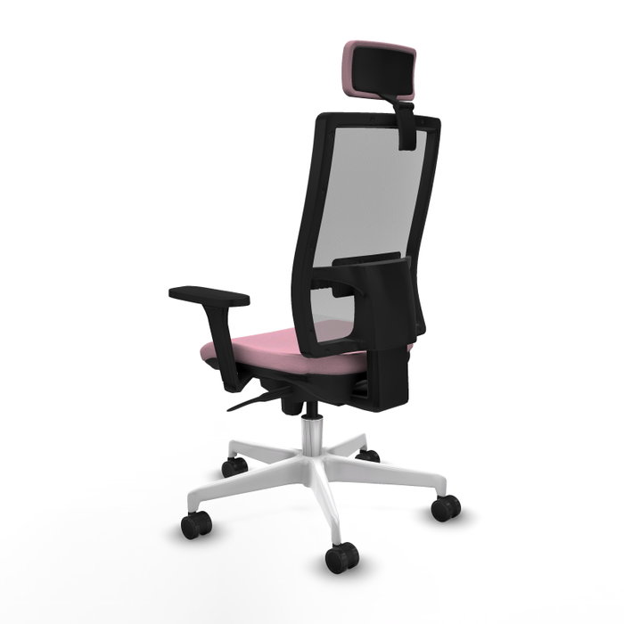 PIQUERAS Y CRESPO Silla de oficina Horna con Mecanismo Sincro Rosa y Gris PIQUERAS Y CRESPO Silla de oficina Horna con Mecanismo Sincro Rosa y Gris