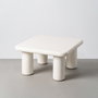 Mesa Centro Lacado Crema Dm Salón 78 X 78 X 41 cm